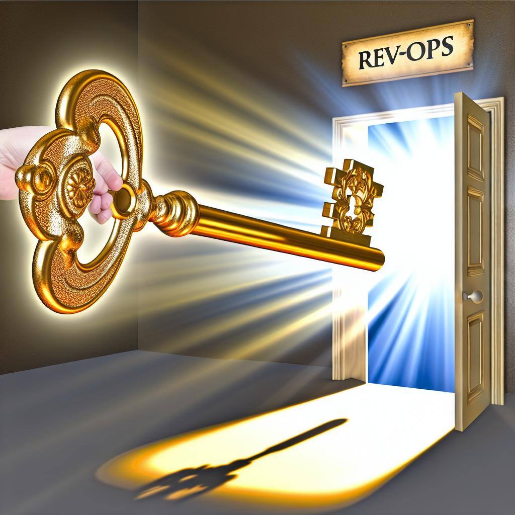 A golden key unlocking a door labeled 